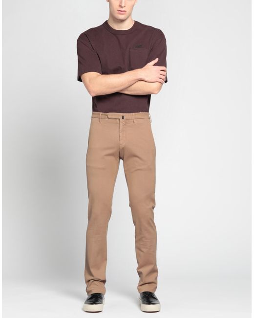 Incotex Natural Camel Pants Cotton, Elastane for men