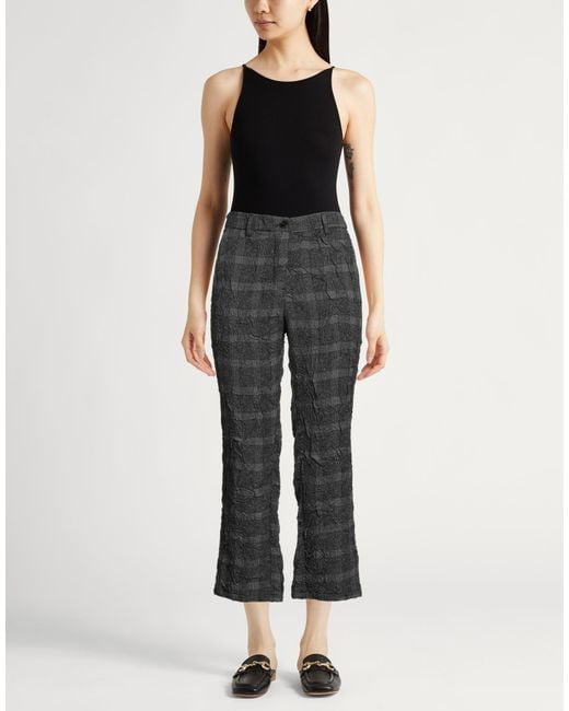 White Sand Gray Charcoal Pants Polyester, Viscose, Elastane