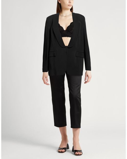 Peserico Black Blazer Viscose, Elastane