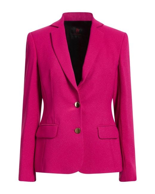 Hanita Pink Fuchsia Blazer Polyester, Elastane