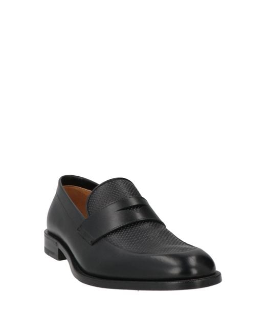 Testoni Black Loafers Leather for men