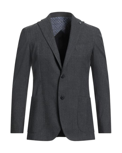 Barbati Blue Blazer Polyester, Viscose, Wool, Elastane for men