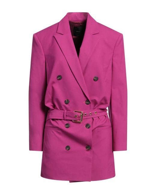 Pinko Pink Blazer Polyester, Viscose, Elastane