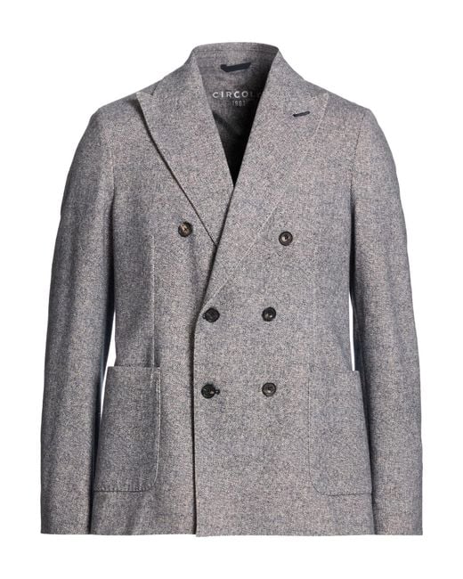 Circolo 1901 Gray Blazer Cotton, Elastane for men