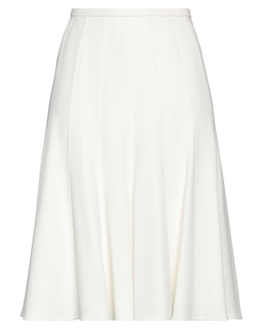 Ermanno Scervino White Midi Skirt