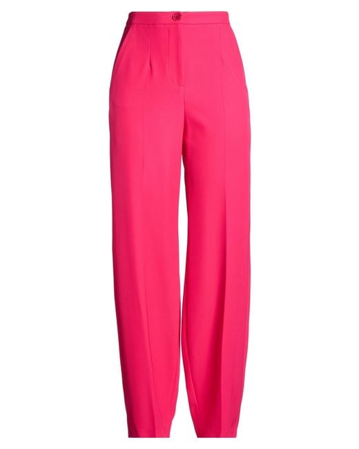 Patrizia Pepe Pink Fuchsia Pants Polyester, Elastane