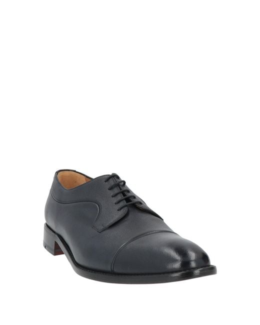 Testoni Gray Lace-Up Shoes Calfskin for men