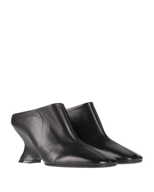 Dries Van Noten Black Mules & Clogs Leather