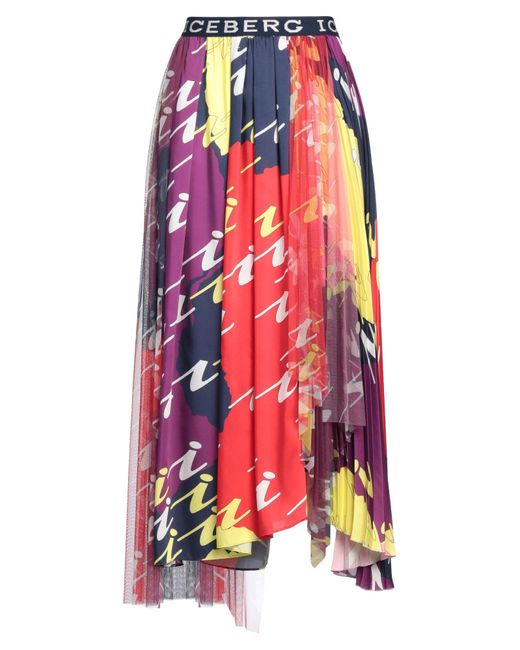 Iceberg White Midi Skirt Polyester