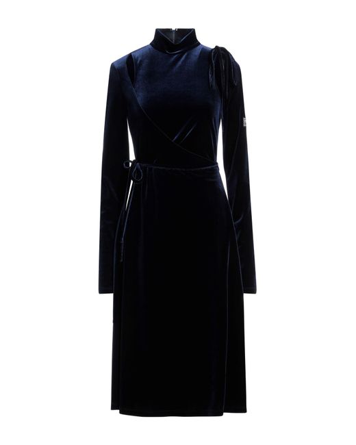 Versace Black Midnight Midi Dress Polyester, Elastane