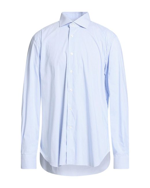 Buonamassa Blue Shirt Cotton, Polyamide, Elastane for men