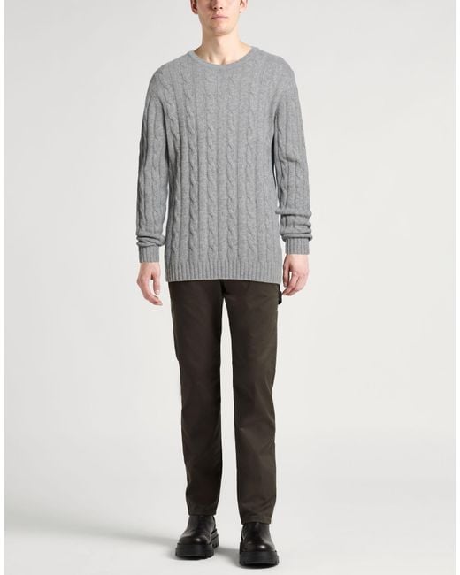Daniele Fiesoli Gray Absolutely Sweater Merino Wool for men
