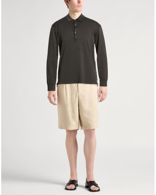 Crossley Black Polo Shirt Cotton for men