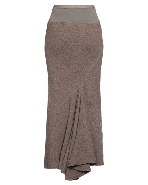 Rick Owens Brown Maxi Skirt