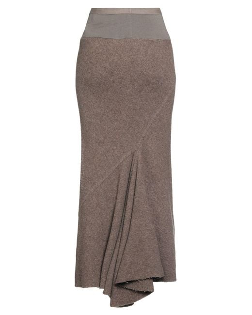 Rick Owens Brown Maxi Skirt