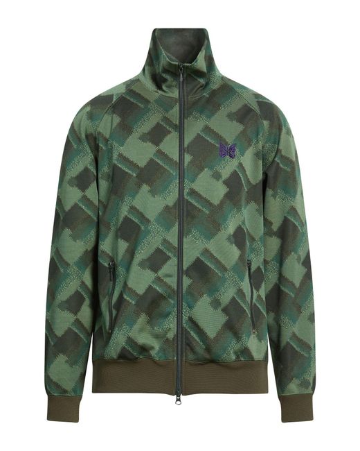 Needles Green Military Sweatshirt Polyester for men