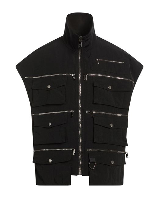 Dolce & Gabbana Black Vest Polyamide for men