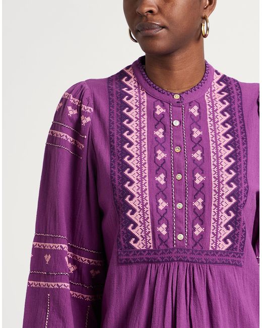 Antik Batik Purple Mini-Kleid