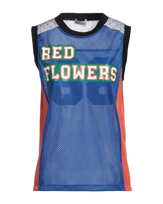 RED Valentino Blue Top Polyester, Polyamide, Cotton, Elastane