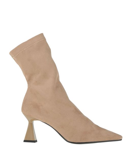Cinzia Soft Natural Ankle Boots Textile Fibers