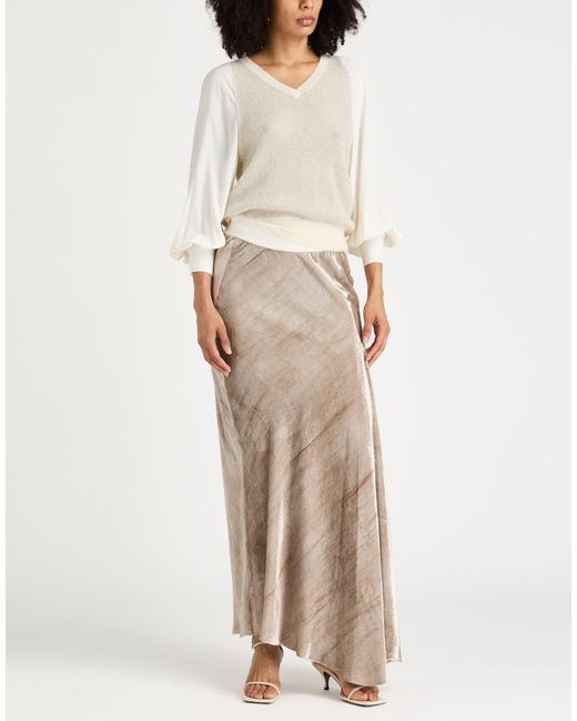 Gentry Portofino Natural Light Maxi Skirt Viscose, Silk