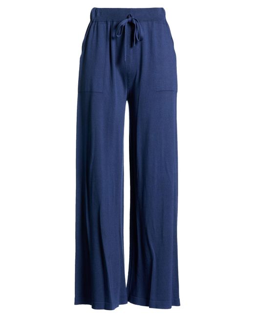Massimo Alba Blue Pants Cotton, Cashmere