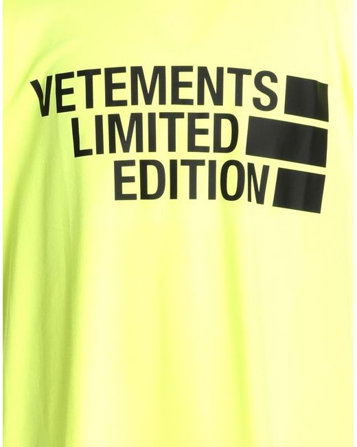 Vetements Yellow T-shirt for men
