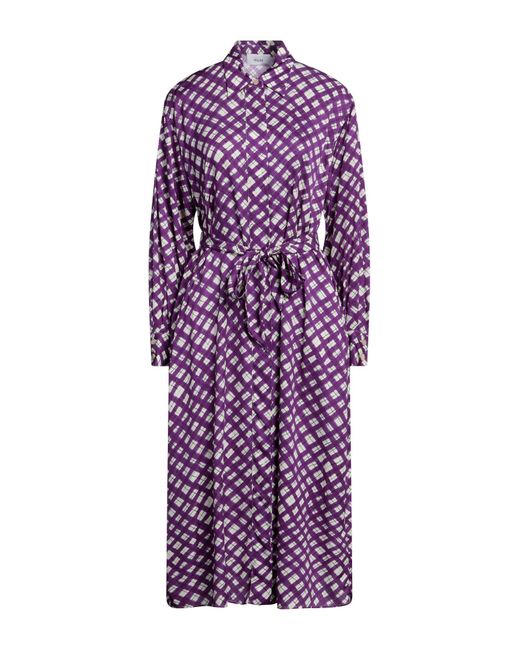 Aglini Purple Midi Dress