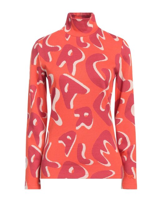 Karl Lagerfeld Red Turtleneck Cotton, Elastane