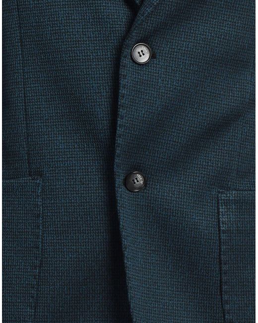Takeshy Kurosawa Blue Blazer Polyester, Viscose, Elastane for men