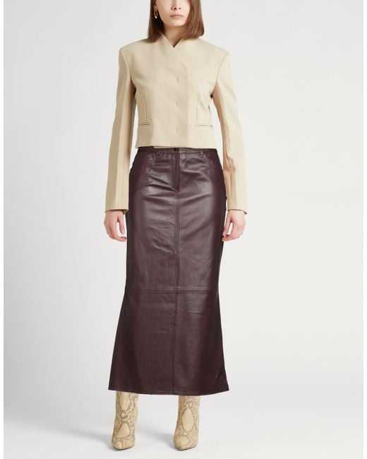 Dorothee Schumacher Brown Maxi Skirt Lambskin