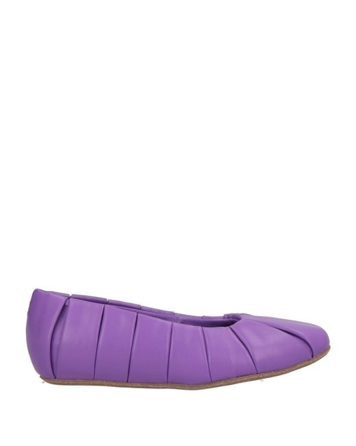 THEMOIRÈ Purple Ballet Flats Polyurethane