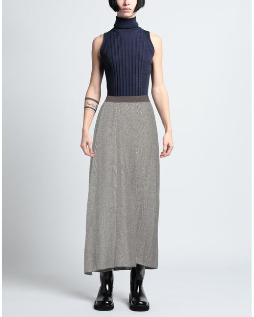 Gentry Portofino Gray Midi Skirt