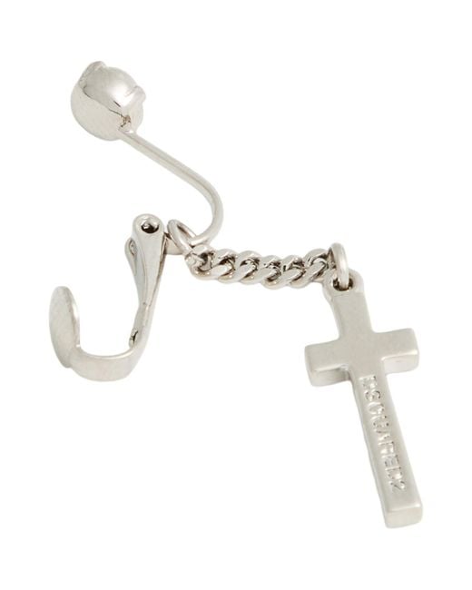 DSquared² White Single Earrings for men