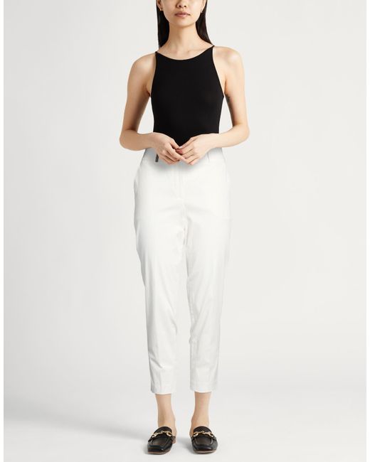 Peserico White Pants Cotton, Elastane