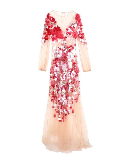 Elisabetta Franchi Red Maxi Dress Polyamide, Plastic
