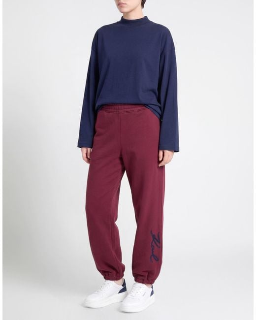 Karl Lagerfeld Red Burgundy Pants Cotton, Polyester