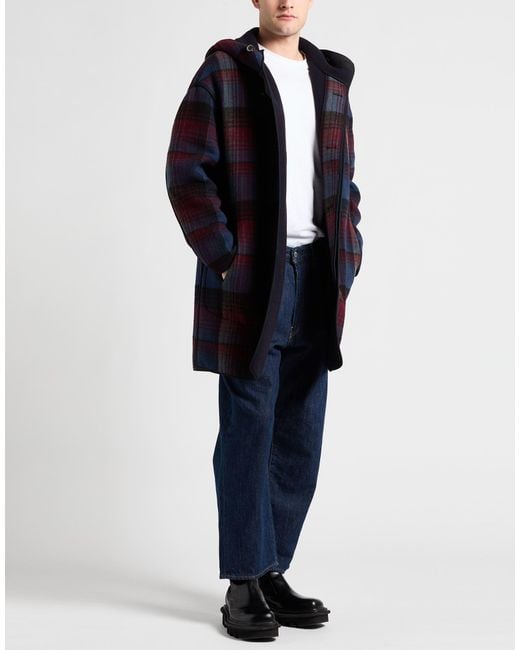 Lanvin Blue Coat Virgin Wool, Polyester for men