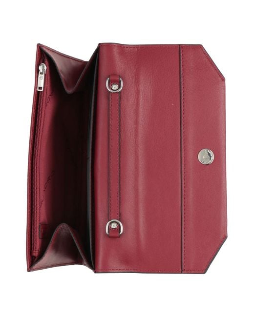 Piquadro Red Crossbody Wallet Leather