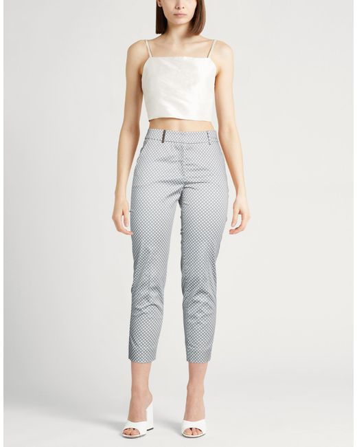 Peserico Gray Pants Cotton, Elastane