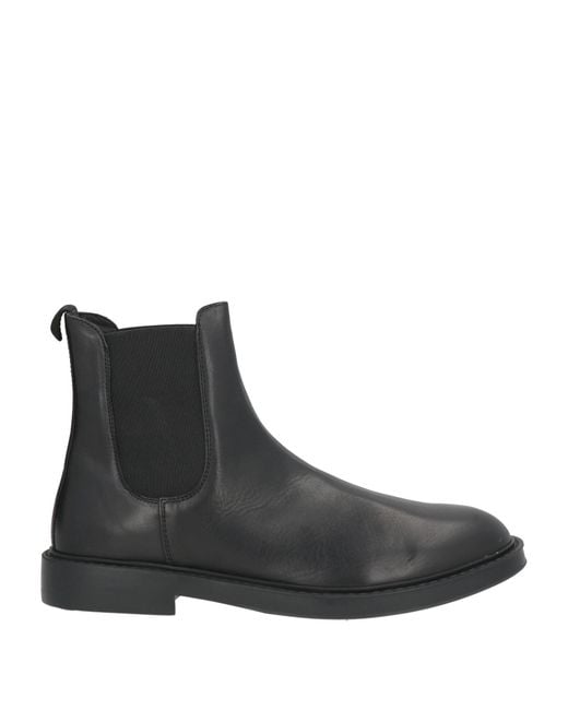 Antica Cuoieria Black Ankle Boots Leather for men