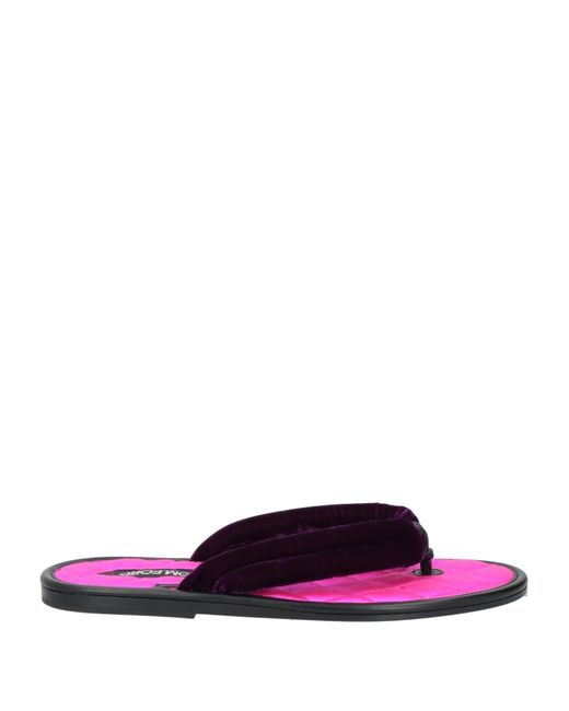 Tom Ford Purple Plum Thong Sandal Viscose, Calfskin