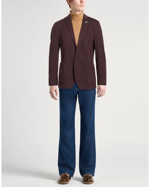 Tombolini Purple Blazer Polyamide, Elastane for men