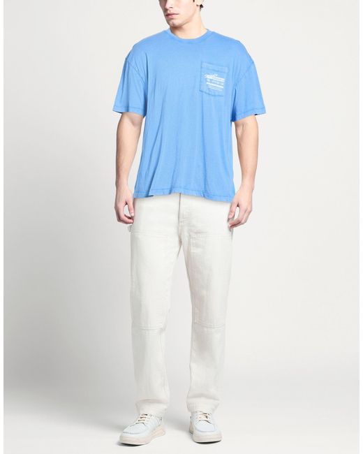 Stockholm Surfboard Club Blue Azure T-Shirt Organic Cotton for men