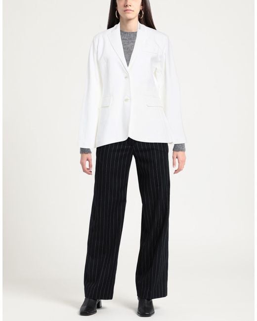 Panicale White Blazer Cotton, Polyamide, Elastane