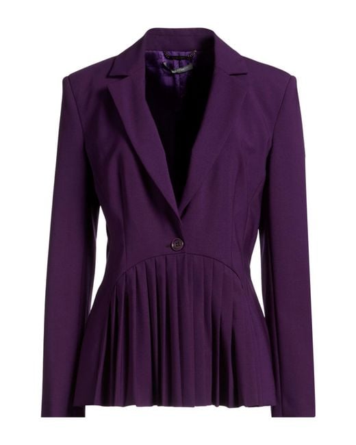 Alberta Ferretti Purple Blazer Virgin Wool, Elastane