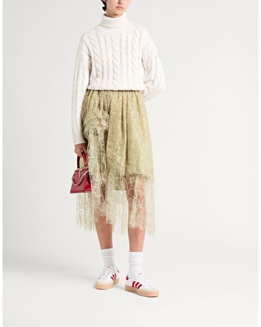 Ermanno Scervino White Midi Skirt