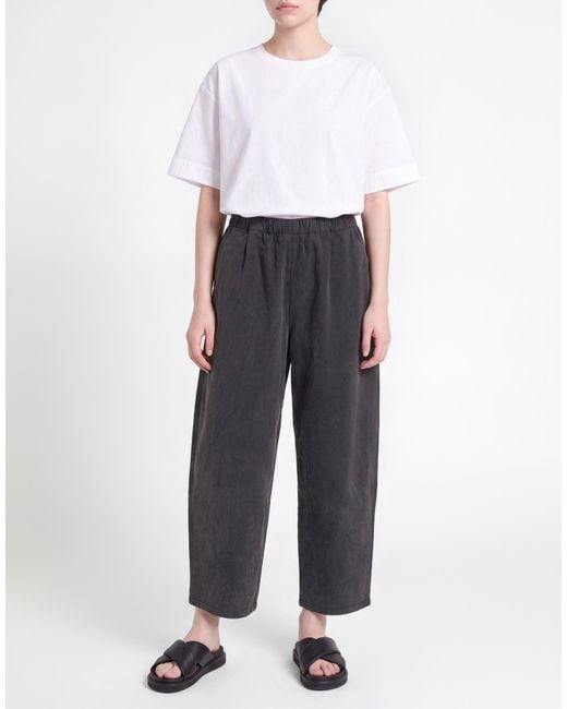 Rita Row Gray Charcoal Pants Cotton, Elastane