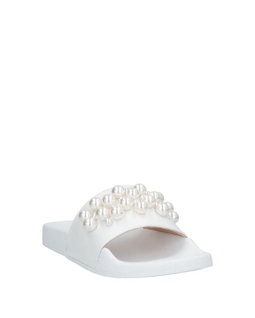 Stuart Weitzman White Sandals Soft Leather