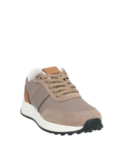 Tod's Natural Sneakers Leather, Textile Fibers for men